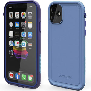 LOVE BEIDI iPhone 11 Waterproof Case 6.1 Screen Protector Underwater Shockproof Full-Body Dustproof Rugged Case for Aplle iPhone 11 (Cyan Green)