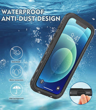 Load image into Gallery viewer, LOVE BEIDI Design for iPhone 12 Mini Waterproof Case, Full Body Shockproof Case for iPhone 12 Mini Case with Screen Protector, Dust Proof Phone Case Cover for iPhone 12 Mini 5.4 inch (Black)