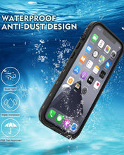 Load image into Gallery viewer, LOVE BEIDI Design for iPhone 12 Pro Waterproof Case, Full Body Shockproof Case for iPhone 12 Pro Case with Screen Protector, Dust Proof Phone Case Cover for iPhone 12 Pro 6.1 Inch (Black)