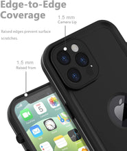 Load image into Gallery viewer, iPhone 12 Pro Max Waterproof Case, 6.7&quot; Full Body Shockproof Cover with Screen Protector - Black