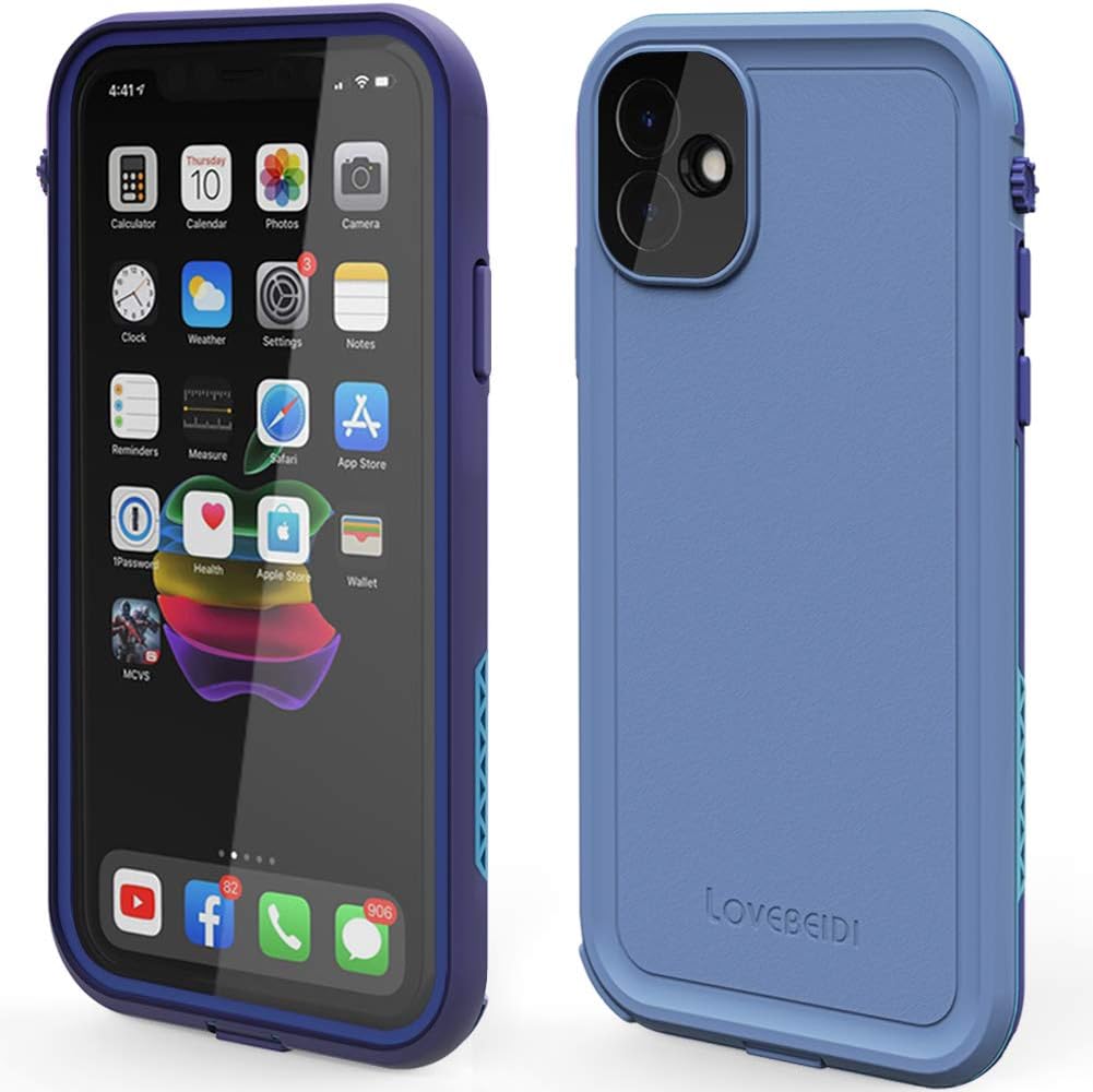 LOVE BEIDI iPhone 11 Waterproof Case 6.1 Screen Protector Underwater Shockproof Full-Body Dustproof Rugged Case for Aplle iPhone 11 (Navy Blue)