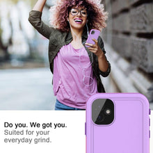 Load image into Gallery viewer, LOVE BEIDI iPhone 11 Waterproof Case 6.1 Screen Protector Underwater Shockproof Full-Body Dustproof Rugged Case for Aplle iPhone 11 (Purple Pink)