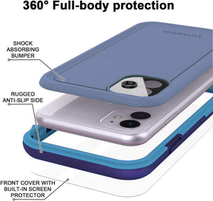 LOVE BEIDI iPhone 11 Waterproof Case 6.1 Screen Protector Underwater Shockproof Full-Body Dustproof Rugged Case for Aplle iPhone 11 (Navy Blue)