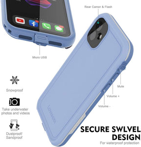 LOVE BEIDI iPhone 11 Waterproof Case 6.1 Screen Protector Underwater Shockproof Full-Body Dustproof Rugged Case for Aplle iPhone 11 (Clove Purple)