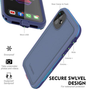 LOVE BEIDI iPhone 11 Waterproof Case 6.1 Screen Protector Underwater Shockproof Full-Body Dustproof Rugged Case for Aplle iPhone 11 (Navy Blue)