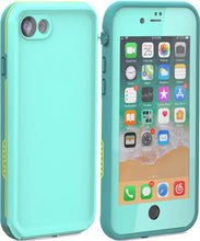 Load image into Gallery viewer, iPhone 8 7 Waterproof Case Cover Built-in Screen Protector Fully Sealed Life Shockproof Snowproof Underwater Protective Cases for iPhone 8 7-4.7&quot; (Cyan/Green/Mint Green)