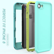 Load image into Gallery viewer, iPhone 8 7 Waterproof Case Cover Built-in Screen Protector Fully Sealed Life Shockproof Snowproof Underwater Protective Cases for iPhone 8 7-4.7&quot; (Cyan/Green/Mint Green)