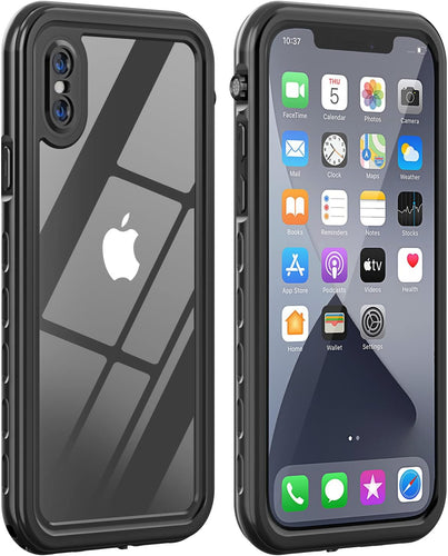 LOVE BEIDI iPhone X/Xs Waterproof case Life Snowproof Dirtproof Shockproof Cover for iPhone X/Xs 5.8‘’ (Black)