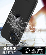 Load image into Gallery viewer, iPhone 12 Pro Max Waterproof Case, 6.7&quot; Full Body Shockproof Cover with Screen Protector - Black