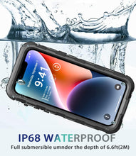 Load image into Gallery viewer, Design for iPhone 14 Pro Max Case Waterproof, Dustproof Shockproof Waterproof Case for iPhone 14 Pro Max, Metal Full Body Protective Phone Case for iPhone 14 Pro Max 6.7 inch Black