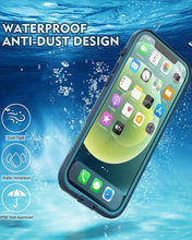 Load image into Gallery viewer, LOVE BEIDI Design for iPhone 12 Pro Max case Waterproof 6.7&#39;&#39;, Full Body Shockproof Phone Case for iPhone 12 Pro Max Case with Screen Protector, Dust Proof Cover for iPhone 12 Pro Max (Turquoise)