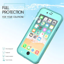 Load image into Gallery viewer, iPhone 8 7 Waterproof Case Cover Built-in Screen Protector Fully Sealed Life Shockproof Snowproof Underwater Protective Cases for iPhone 8 7-4.7&quot; (Cyan/Green/Mint Green)