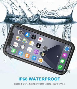 LOVE BEIDI iPhone X/Xs Waterproof case Life Snowproof Dirtproof Shockproof Cover for iPhone X/Xs 5.8‘’ (Black)