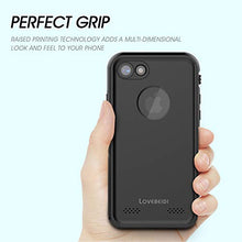 Load image into Gallery viewer, LOVE BEIDI iPhone 8 7 Waterproof Case Cover Built-in Screen Protector Fully Sealed Life Shockproof Snowproof Underwater Protective Cases for iPhone 8 7-4.7&quot; (Black/Gray)