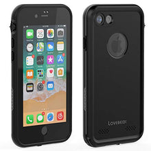 Load image into Gallery viewer, LOVE BEIDI iPhone 8 7 Waterproof Case Cover Built-in Screen Protector Fully Sealed Life Shockproof Snowproof Underwater Protective Cases for iPhone 8 7-4.7&quot; (Black/Gray)