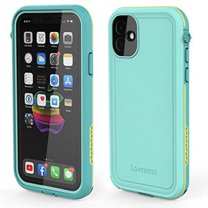 LOVE BEIDI iPhone 11 Waterproof Case 6.1 Screen Protector Underwater Shockproof Full-Body Dustproof Rugged Case for Aplle iPhone 11 (Cyan Green)