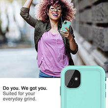 Load image into Gallery viewer, LOVE BEIDI iPhone 11 Waterproof Case 6.1 Screen Protector Underwater Shockproof Full-Body Dustproof Rugged Case for Aplle iPhone 11 (Cyan Green)